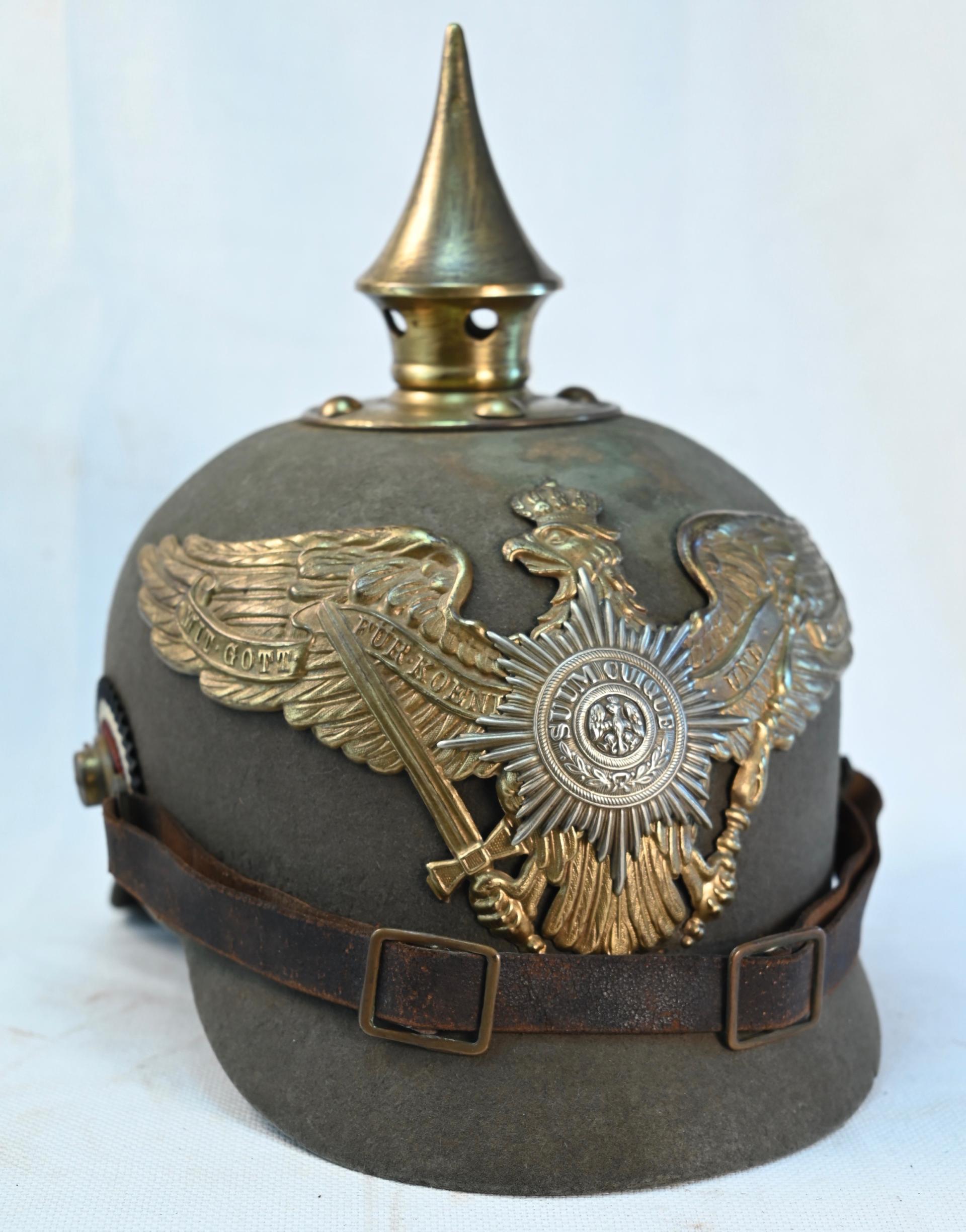 Prussian Garde Infantry Felt Ersatz Pickelhaube