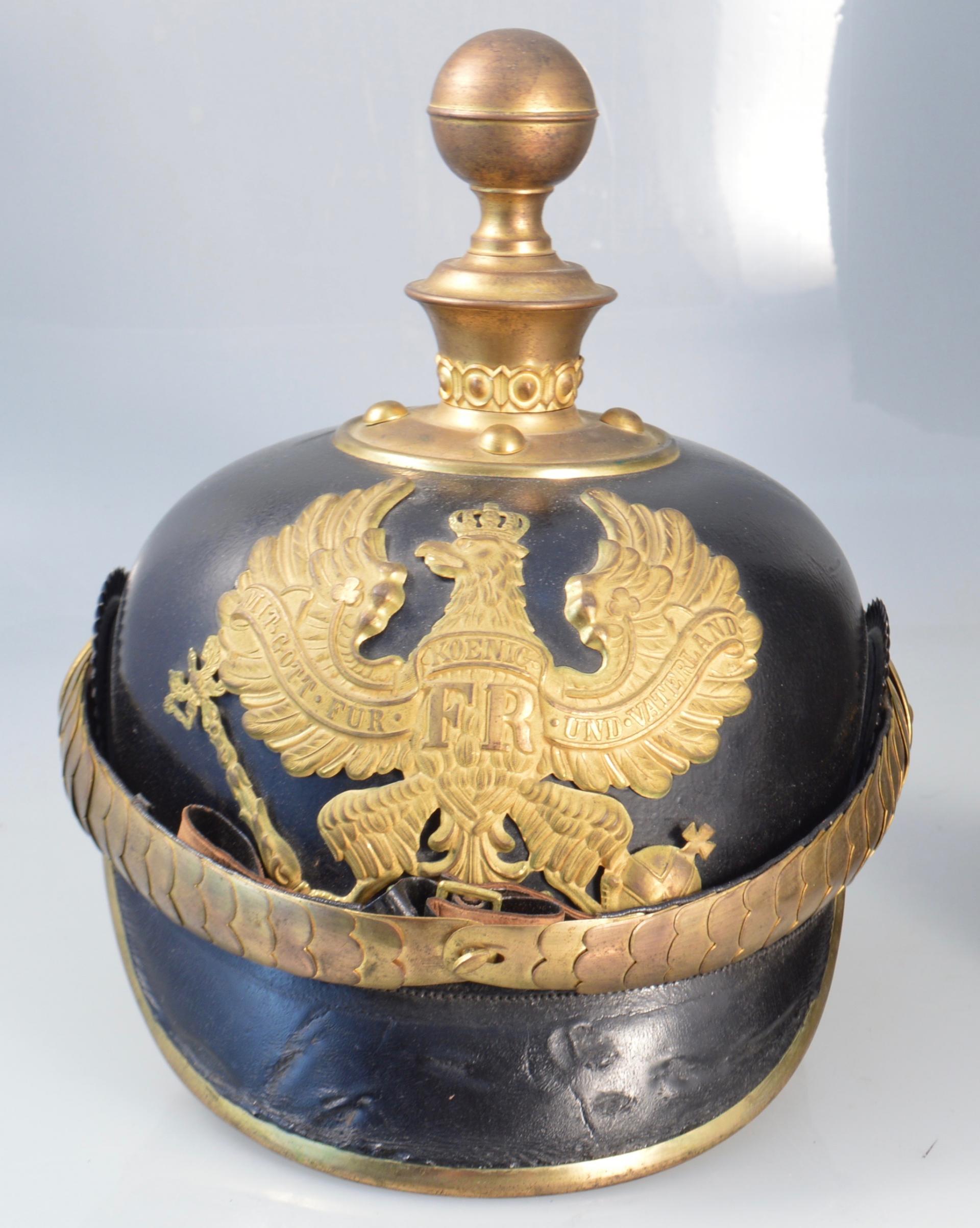 Prussian Field Artillery Officers/NCO Pickelhaube & Case - MINT