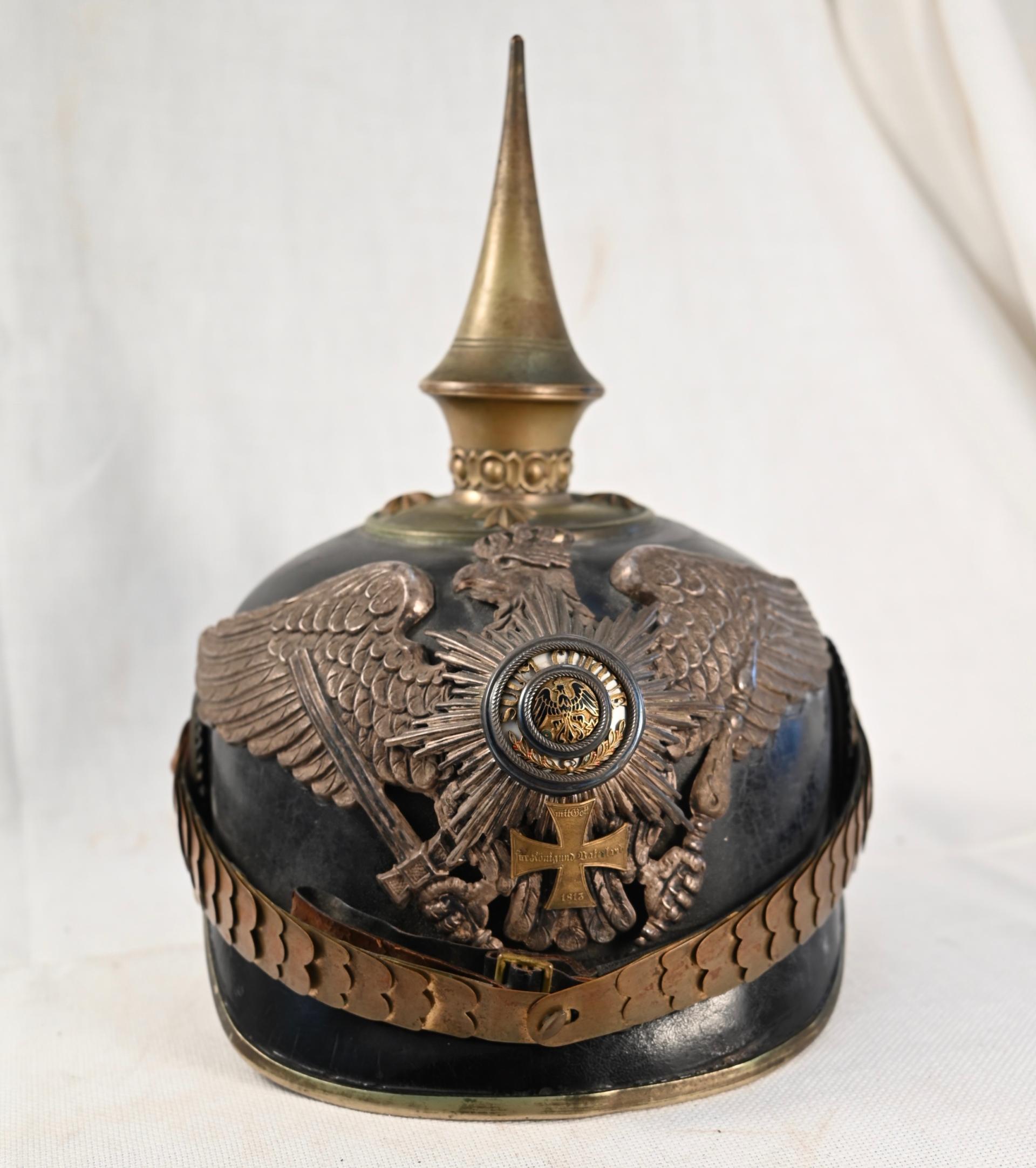 Prussian Garde Fusilier, Grenadier or Pioneer Res. Officer Pickelhaube