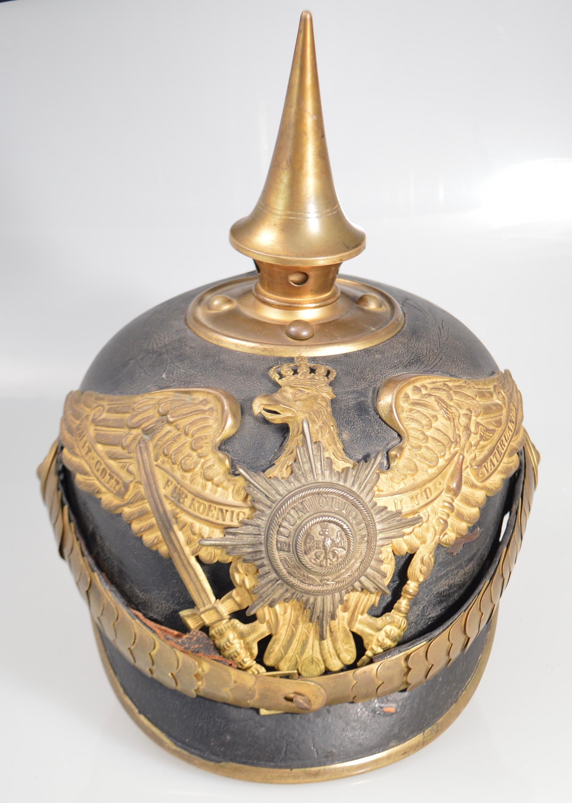 Prussian Garde Train Abteilung NCO - Private purchase Pickelhaube