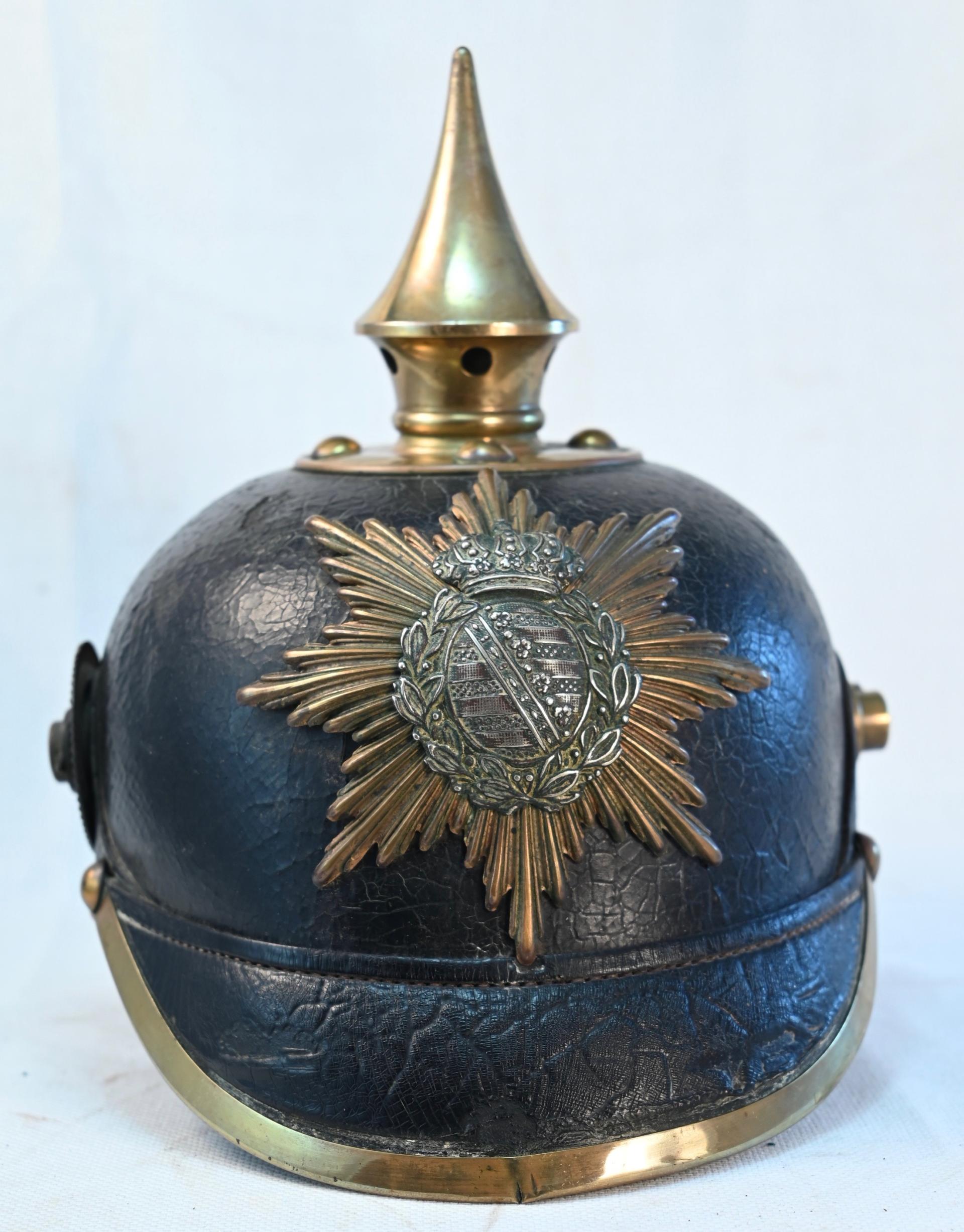 Saxon Infantry Enlisted Pickelhaube