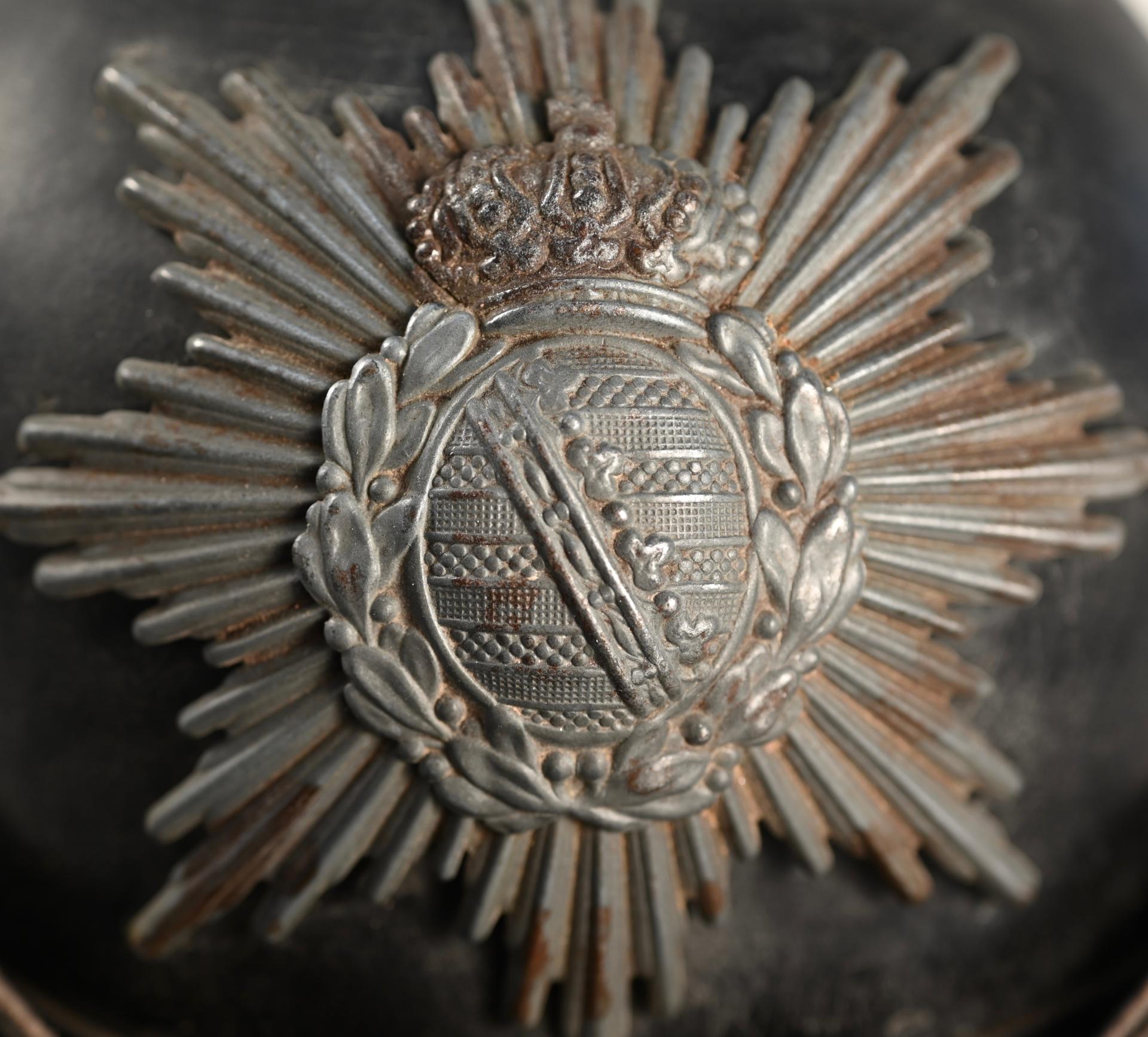 Saxon Model 1915 Enlisted Pickelhaube Headgear Age of Kings Militaria