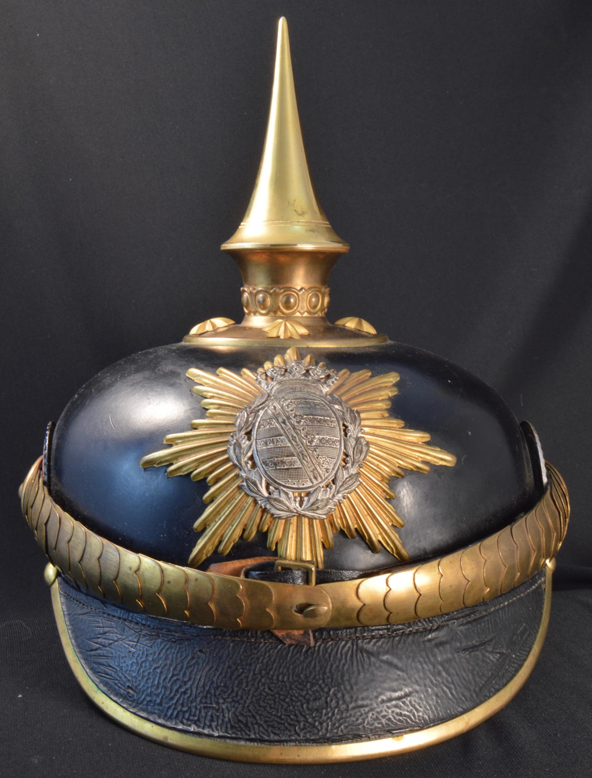 Saxon Train Officer Pickelhaube - Near Mint.