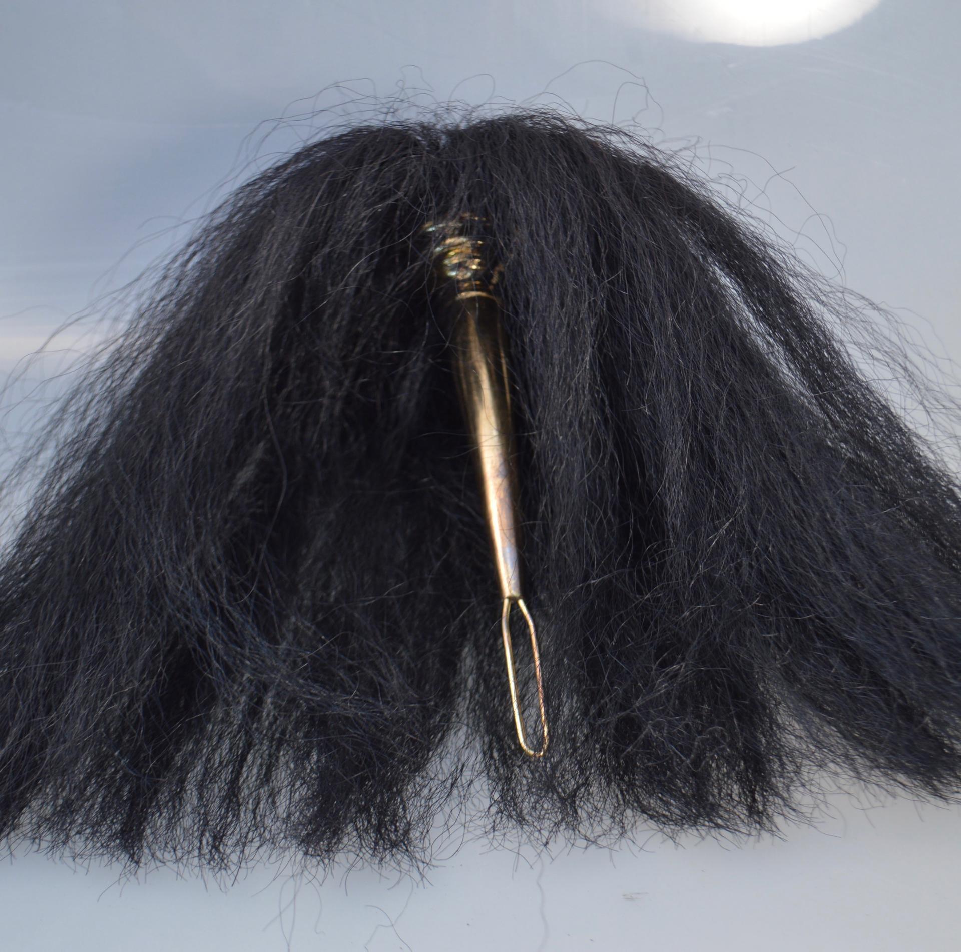 Black Yack Plume "Haarbush" for Jäger Shakos - comes with Trichter.