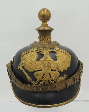 Prussian / Hannoverian 10th Field Artillery Officer Aspirant Pickelhaube Visuel