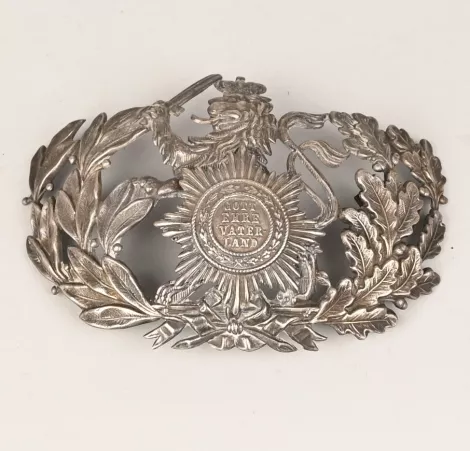 Hessen 115th Leib-Infantry Enlisted Pickelhaube Frontplate Visuel