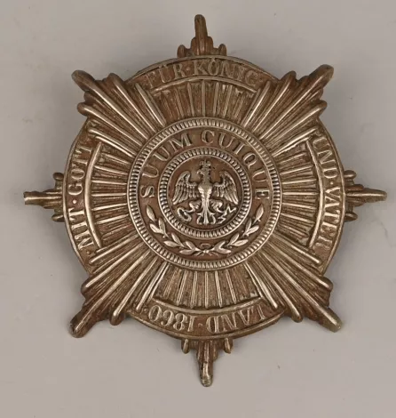 Prussian Silver Garde Enlisted Shako Plate Visuel