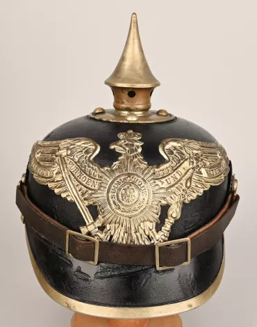Prussian Silver Garde Infantry or Pioneer Enlisted Pickelhaube Visuel