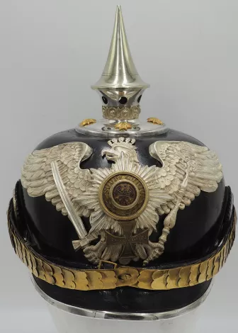 Prussian Silver Garde Infantry Reserve Officer Pickelhaube Visuel