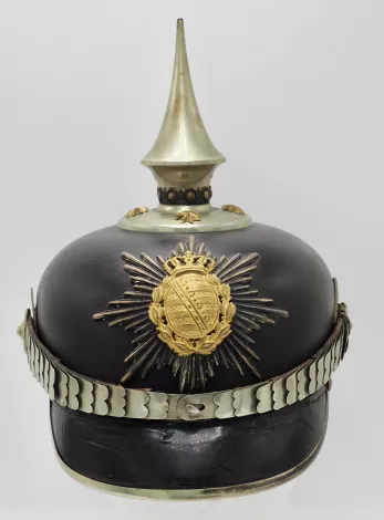 Saxon 12th or 23rd Pioneer Battalion Officers Pickelhaube Visuel