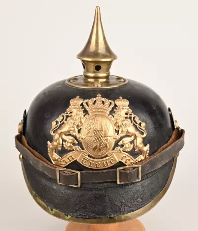 Bavarian Enlisted Infantry Pickelhaube - Marked to the 1.J.R. Visuel