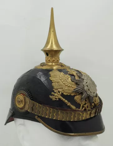 Reuss Infantry Officer Pickelhaube - Rare Visuel